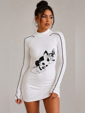 Manière De Voir 1991 White Rabbit Bunny Bodycon Mini NWT UK 12 US M